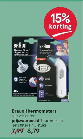 Etos Braun Thermometers 40 stuks aanbieding