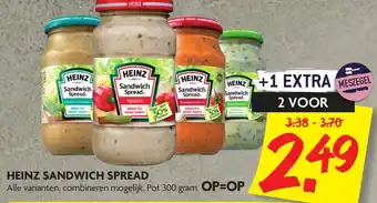 Dekamarkt Heinz sandwichspread 2*300g aanbieding