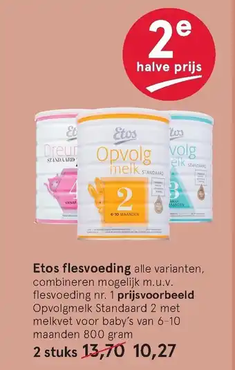 Etos Flesvoeding 2 stuks aanbieding