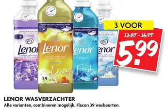 Dekamarkt Lenor wasverzachter 3st aanbieding