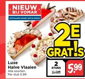 Vomar Voordeelmarkt Luxe halve vlaaien 2st aanbieding