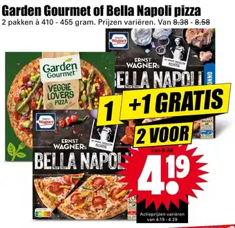 Dirk Garden Gourmet of Bella Napoli pizza 410-455g aanbieding