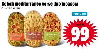 Dirk Boboli mediterraneo verse due focaccia aanbieding