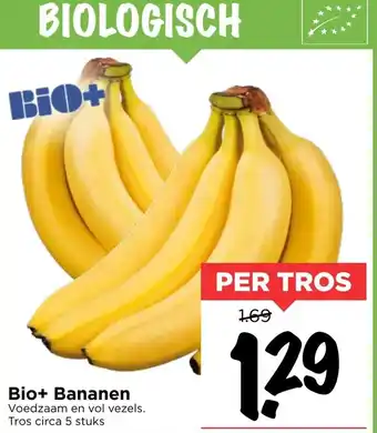 Vomar Voordeelmarkt Bio+ Bananen 5st aanbieding