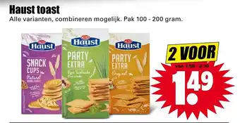 Dirk Haust toast 100-200g aanbieding