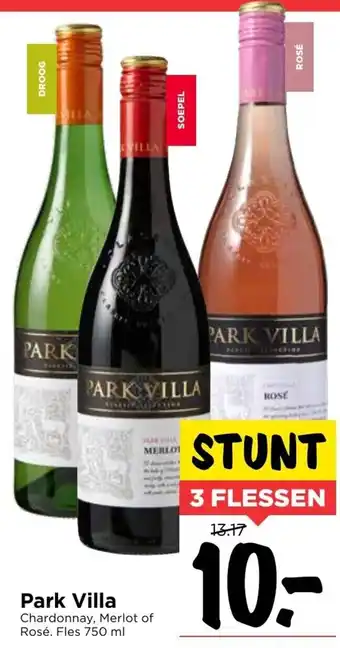 Vomar Voordeelmarkt Park Villa wijn 3*750ml aanbieding