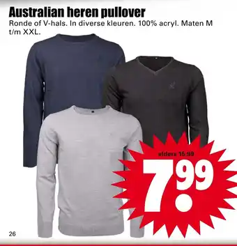 Dirk Australian heren pullover aanbieding