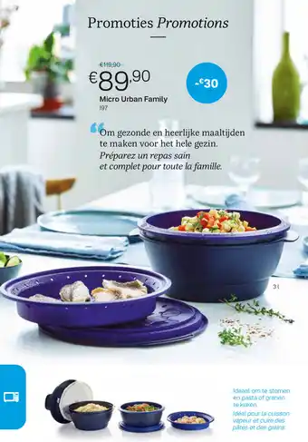 Tupperware Promoties Micro Urban Family aanbieding