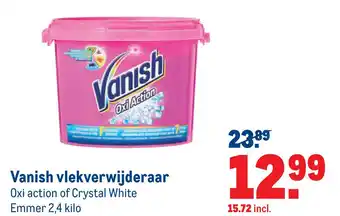 Makro Vanish vlekverwijderaar Oxi Action of Crystal White emmer 2,4 kilo aanbieding