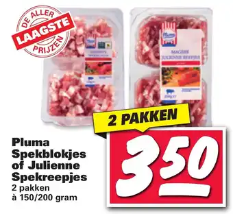 Nettorama Pluma spekblokjes of Julienne spekreepjes 150/200g aanbieding