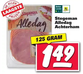 Nettorama Stegeman Alledag Achterham 125g aanbieding