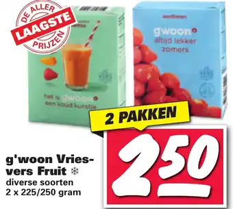 Nettorama G'woon Vries-vers Fruit 1x225/250g aanbieding