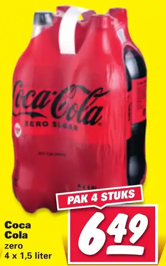 Nettorama Coca-cola zero 4x1.5L aanbieding