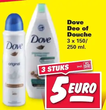 Nettorama Dove deo of douche 250ml aanbieding