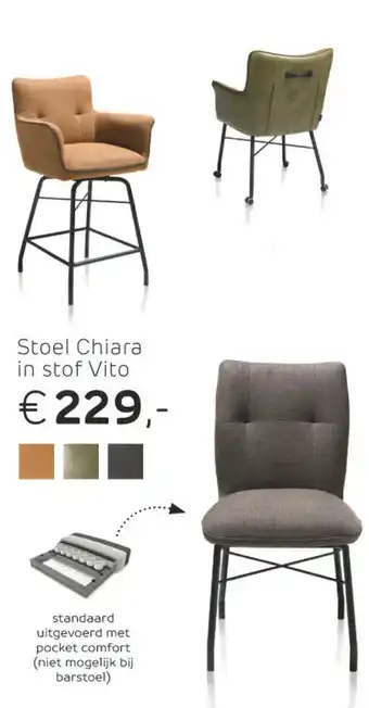 Kruit & Kramer Stoel chiara in stof vito aanbieding