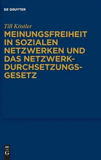 Bol.com Meinungsfreiheit in sozialen Netzwerken und das Netzwerkdurchsetzungsgesetz aanbieding