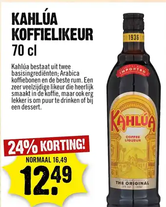 Dirck 3 Kahlua Koffielikeur 700ml aanbieding