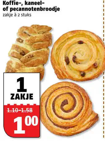 Poiesz Koffie-, kaneel- of pecannotenbroodje aanbieding