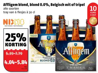 Poiesz Affligem blond, blond 0.0%, belgisch wit of tripel aanbieding