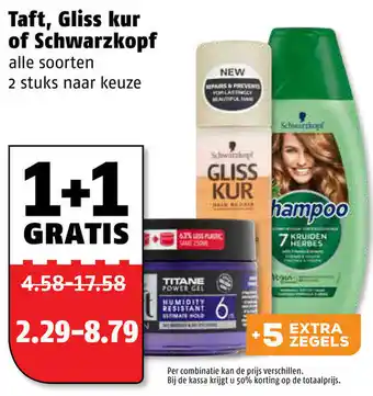 Poiesz Taft, gliss kur of schwarzkopf aanbieding