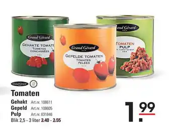 Sligro Tomaten 3 liter aanbieding