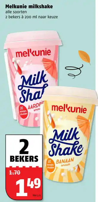 Poiesz Melkunie milkshake 200ml aanbieding