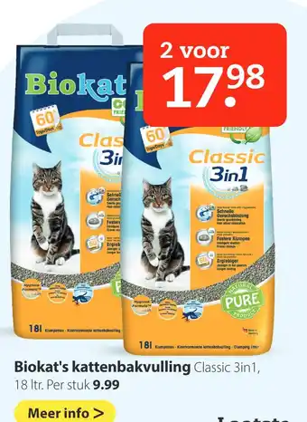 Pets Place Biokat's kattenbakvulling 18 ltr aanbieding