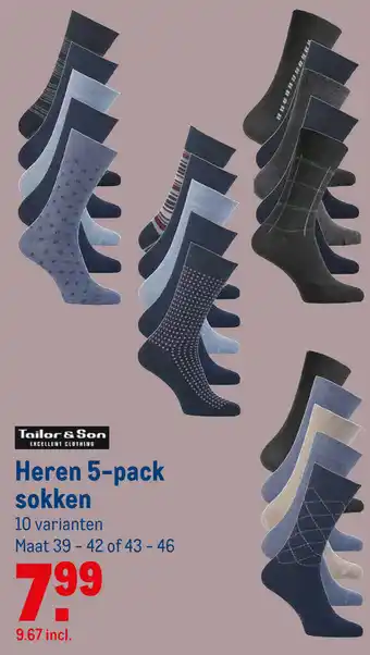 Makro Heren 5-pack sokken aanbieding