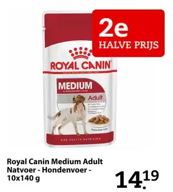 Pets Place Royal Canin Medium adult natvoer 10*140g aanbieding