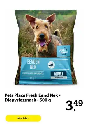 Boerenbond Pets Place Fresh Eend Nek - Diepvriessnack - 500g aanbieding