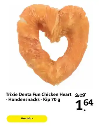 Boerenbond Trixie Denta Fun Chicken Heart - Hondensnacks - Kip 70g aanbieding