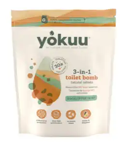 De Online Drogist Yokuu 3-in-1 Toilet Bom Eucalyptus & Munt 30ST aanbieding