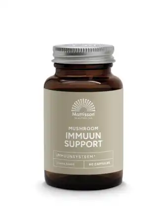 De Online Drogist Mattisson HealthStyle Mushroom Immuun Support Capsules 60CP aanbieding