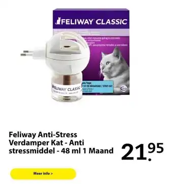 Boerenbond Feliway Anti-Stress Verdamper Kat - Anti stressmiddel - 48ml 1 Maand aanbieding