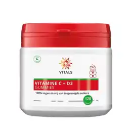 De Online Drogist Vitals Vitamine C + D3 Gummies 120ST aanbieding