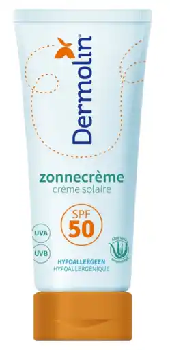 De Online Drogist Dermolin Zonnecrème SPF 50 75ML aanbieding