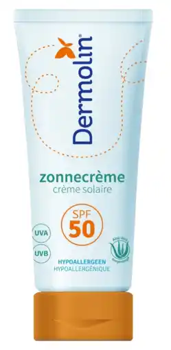 De Online Drogist Dermolin Zonnecrème SPF 50 75ML aanbieding