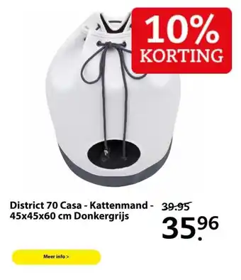 Boerenbond District 70 Casa - Kattenmand - 45x45x60 cm Donkergrijs aanbieding