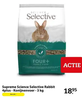 Pets Place Supreme Science Selective rabbit 4plus 3kg aanbieding