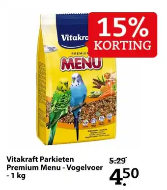 Pets Place Vitakraft Parkieten Premium menu 1kg aanbieding