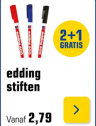 Primera Edding stiften 2+1 aanbieding