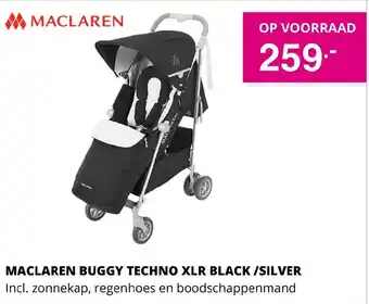 Baby & Tiener Maclaren buggy techno xlr black/silver aanbieding