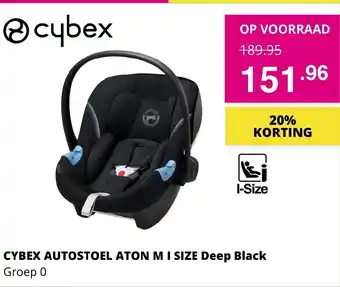 Baby & Tiener Cybex autostoel aton m i size Deep Black aanbieding