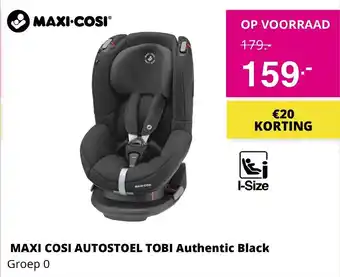 Baby & Tiener Maxi cosi autostoel tobi Authentic Black aanbieding