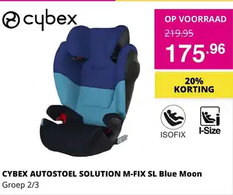 Baby & Tiener Cybex autostoel solution m-fix sl Blue Moon aanbieding