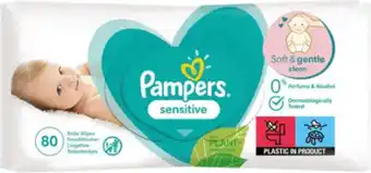 Bol.com Pampers Billendoekjes Babydoekjes Sensitive XXL pack - 80 Stuks aanbieding