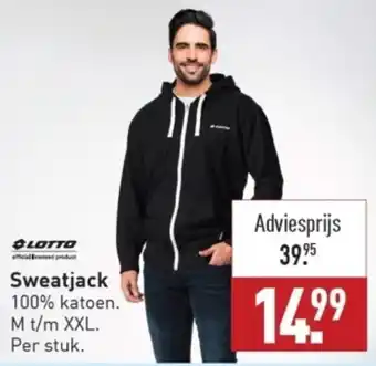 ALDI LOTTO Sweatjack aanbieding