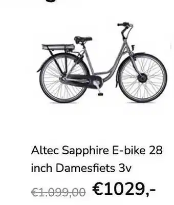 Ado Bike Altec Sapphire E-Bike 28 Inch Damesfiets 3V aanbieding