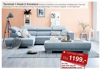 Woonsquare Terminal-1-Hoek-2 Konstanz Hoekbank aanbieding