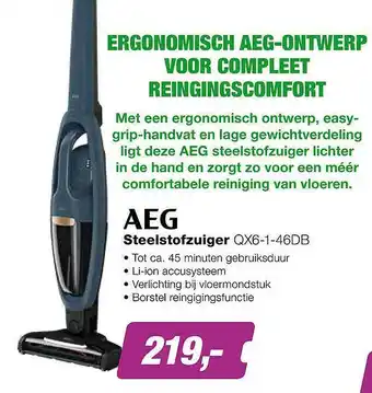 EP AEG Steelstofzuiger QX6-1-46DB aanbieding